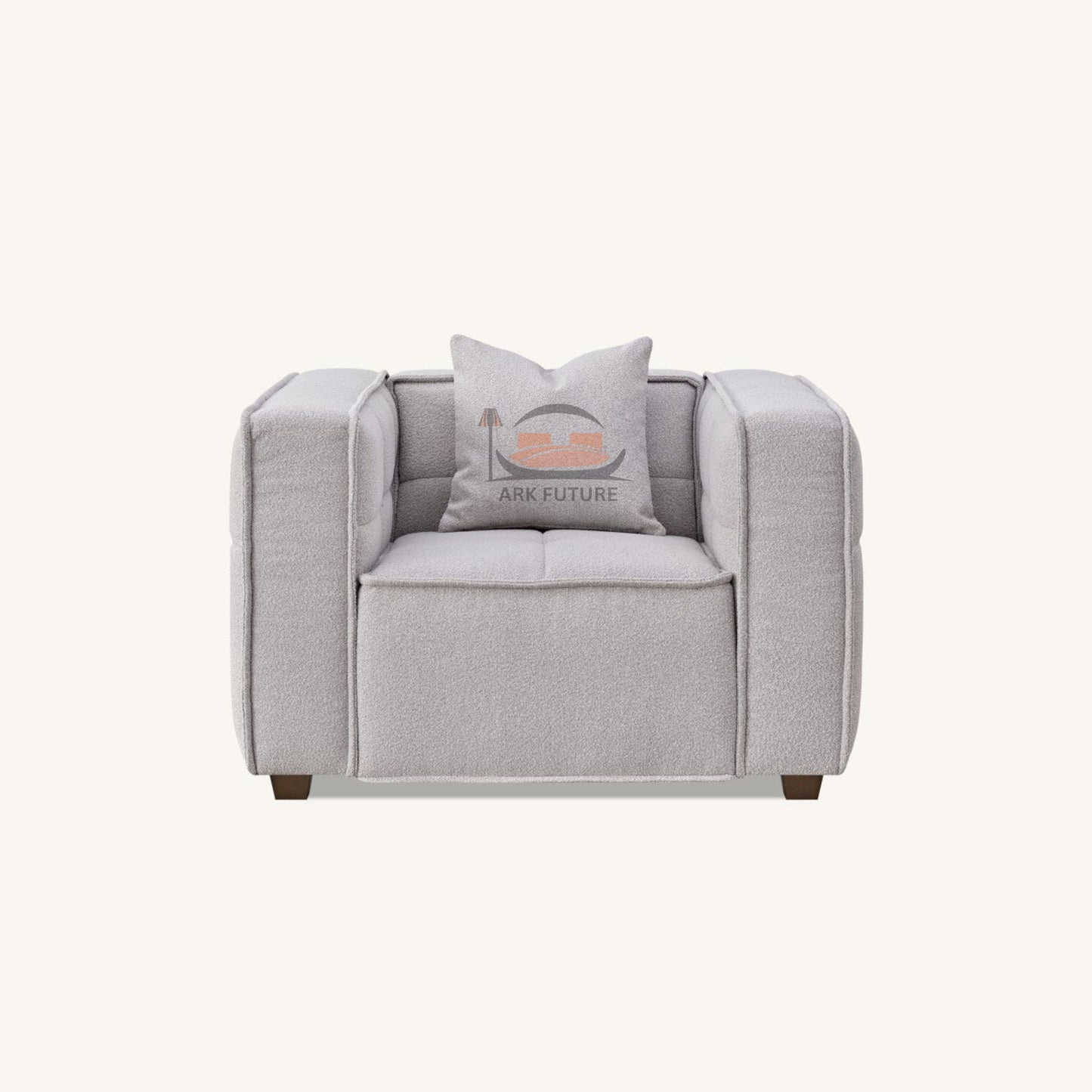 Murray Modular Sofa Set in Putty Boucle with Removable Cushions