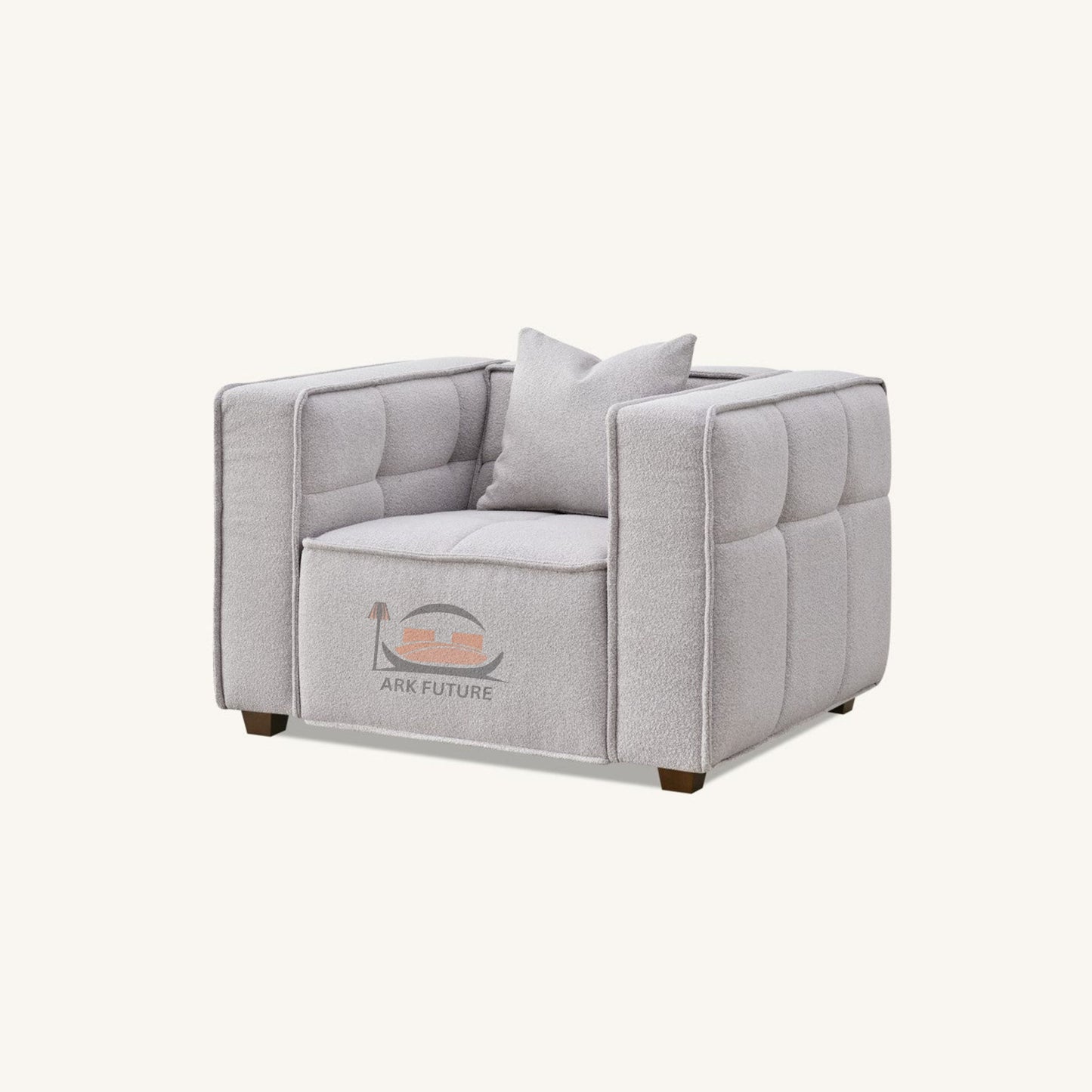 Murray Modular Sofa Set in Putty Boucle with Removable Cushions