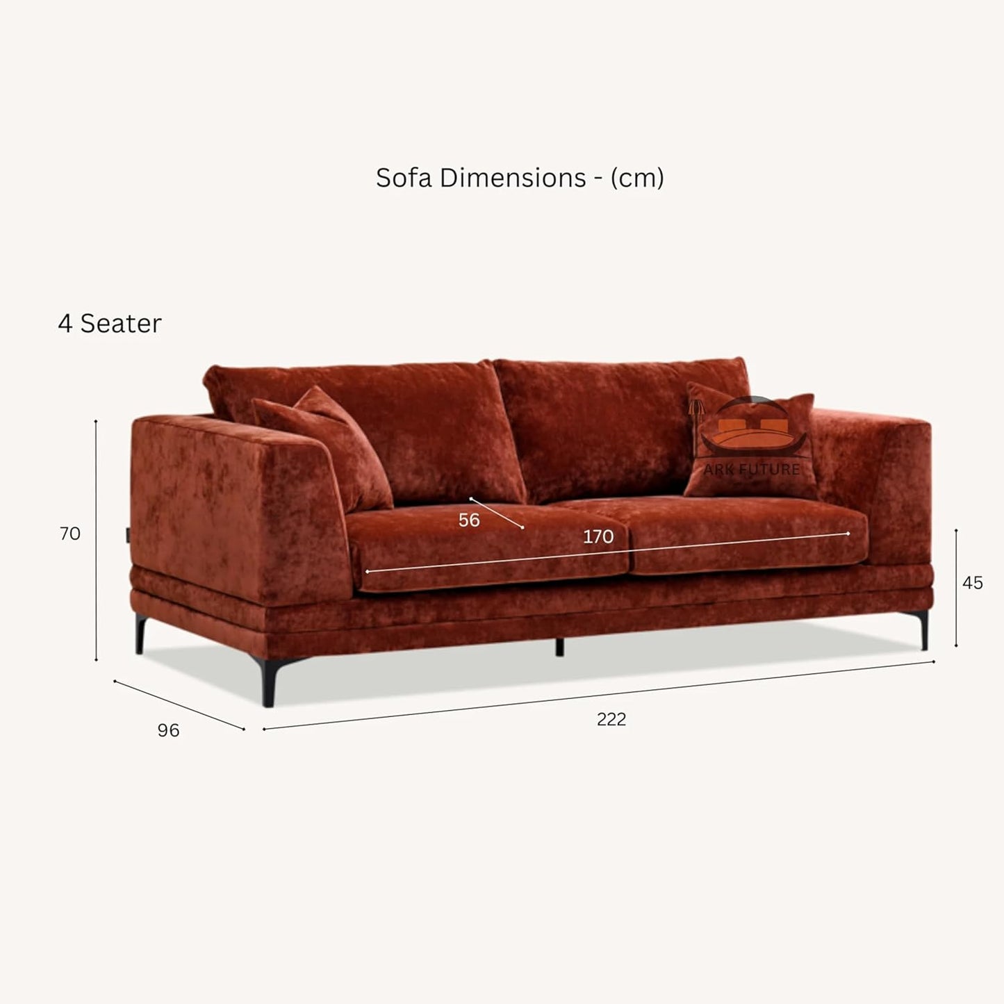 Lenox Modern Velvet Sofa Set Elegant Living Room Furniture(3+2_Seater )