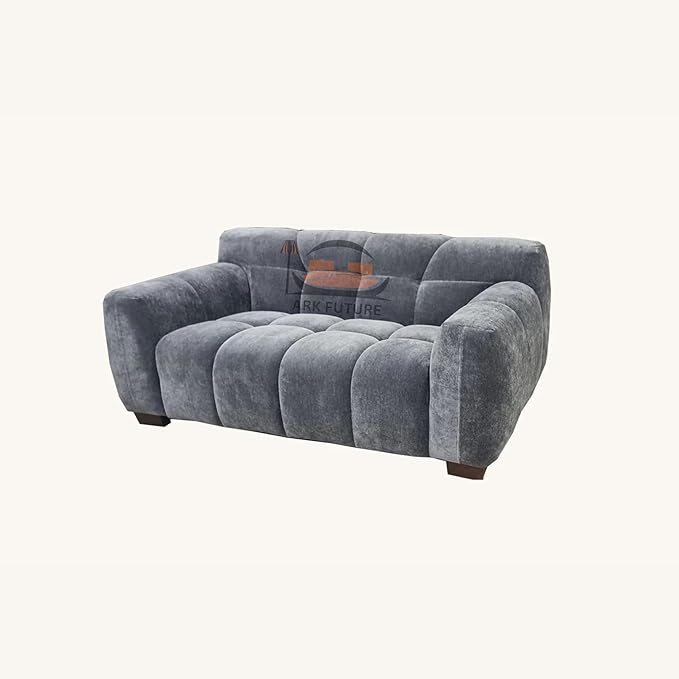 Harlem Sofa Range, Luxurious Steel Velvet Sofa (2 Seater )