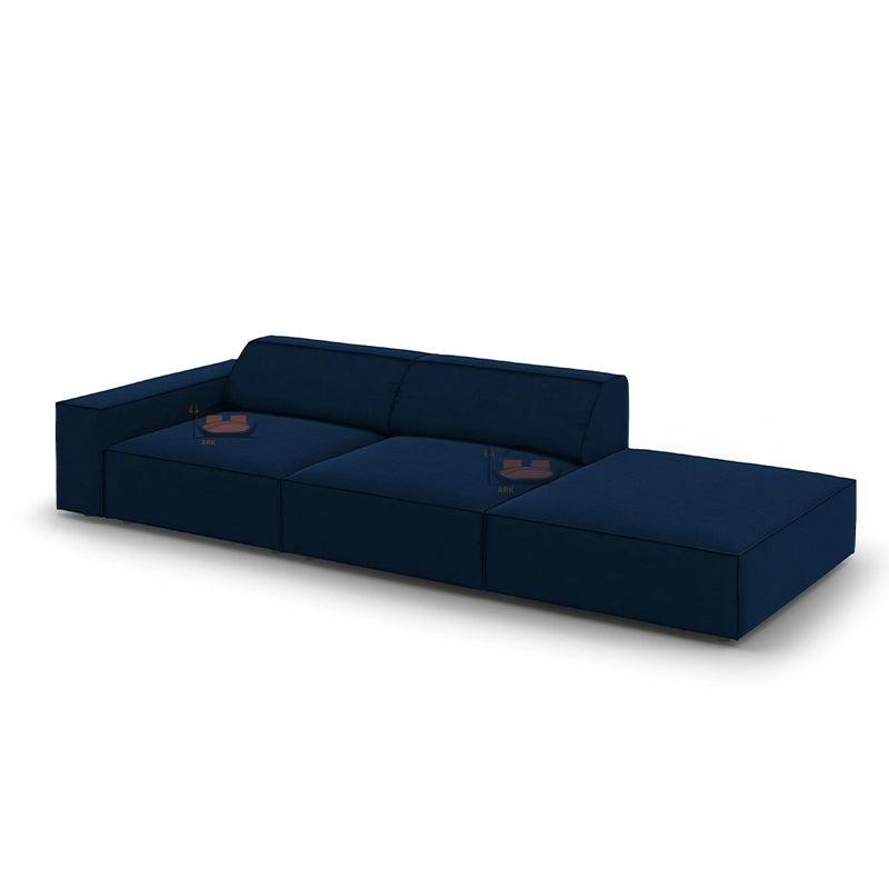 Coco 3 Seater Sofa in Plush Velvet Fabric in Left and Right Side Option