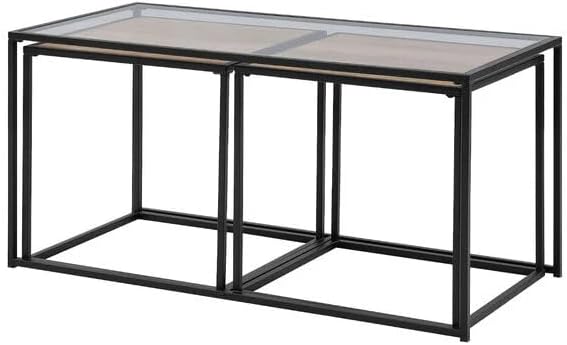 Nesting Table Set – 1 Coffee & 2 Side Tables, Industrial Design