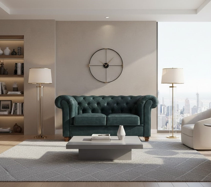 Kiki 2 Seater Sofa in Plush Velvet Fabric