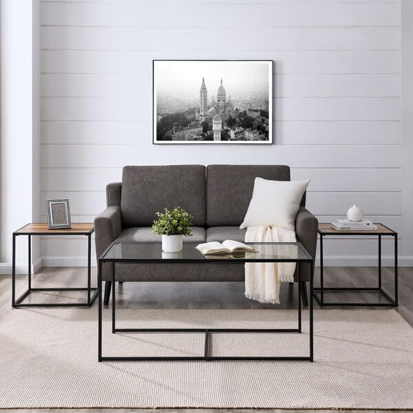 Nesting Table Set – 1 Coffee & 2 Side Tables, Industrial Design