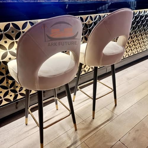 Astra Cream Leather Barstool Swivel Chair - Modern Adjustable Height