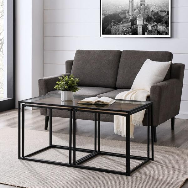 Nesting Table Set – 1 Coffee & 2 Side Tables, Industrial Design