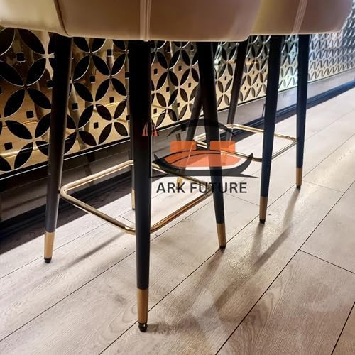Astra Cream Leather Barstool Swivel Chair - Modern Adjustable Height