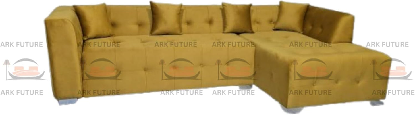Vesta Plush Velvet Corner Sofa – Elegant & Comfortable Luxury Seating for Modern Homes