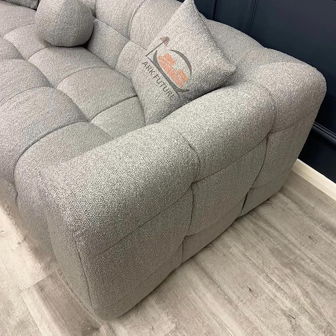 Bubble Boucle 3-Seater Sofa – Modern, Cozy Couch with Plush Cushions