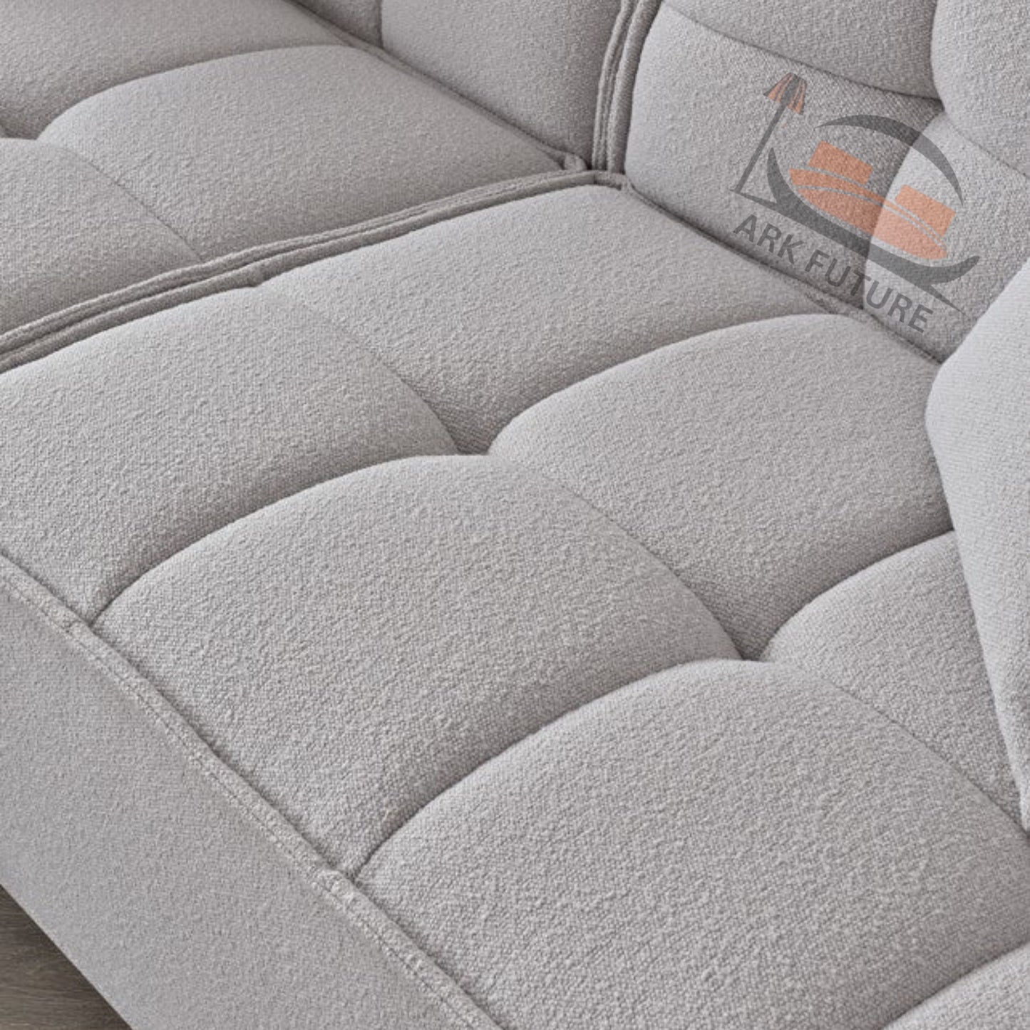 Murray Modular Sofa Set in Putty Boucle with Removable Cushions
