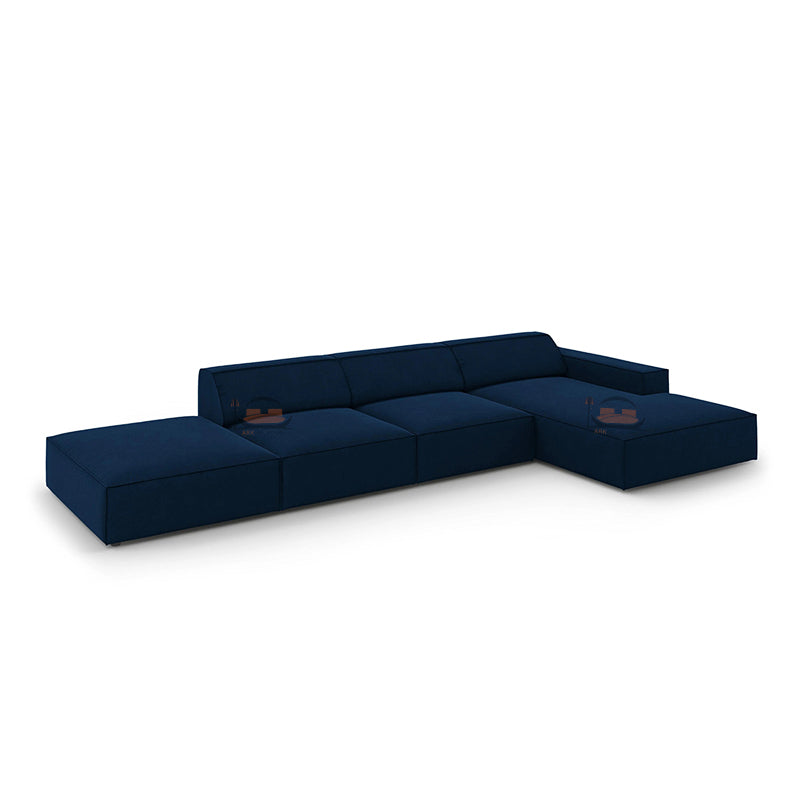 5 Seater Sofa in Left and Right Side Option In Plush Velvet Fabric