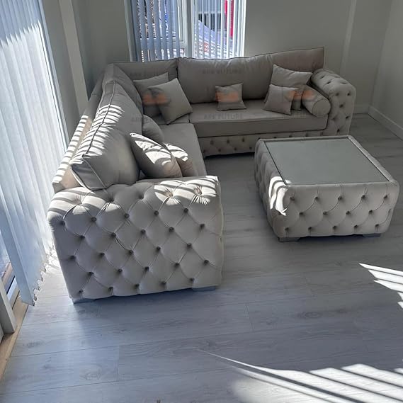 Patron Chesterfield Corner Sofa 2C2 with Coffee Table