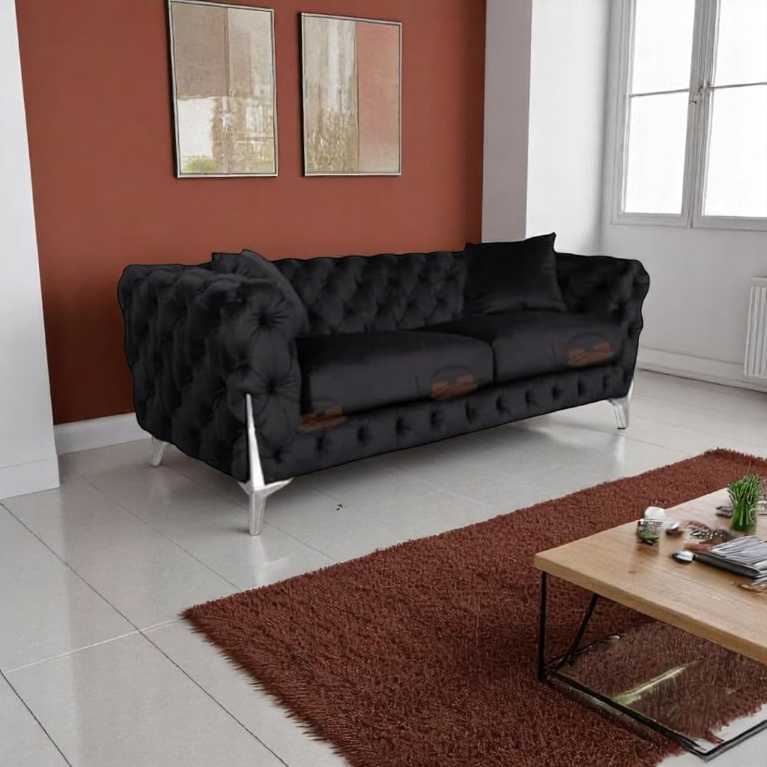 Middlefield Chesterfield 3 Seater Sofa with Deep Button Tufting & Stylish Legs