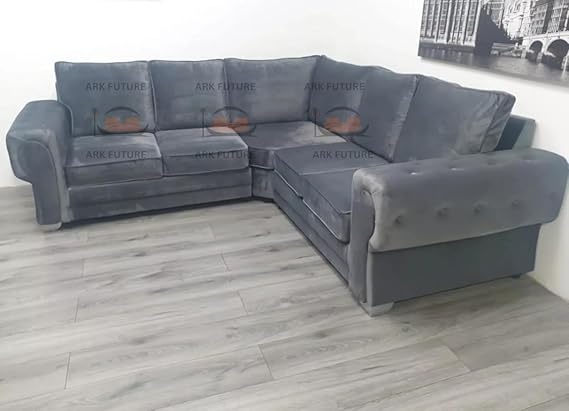 Madox Luxury 5 Seater Plush Velvet Corner Sofa