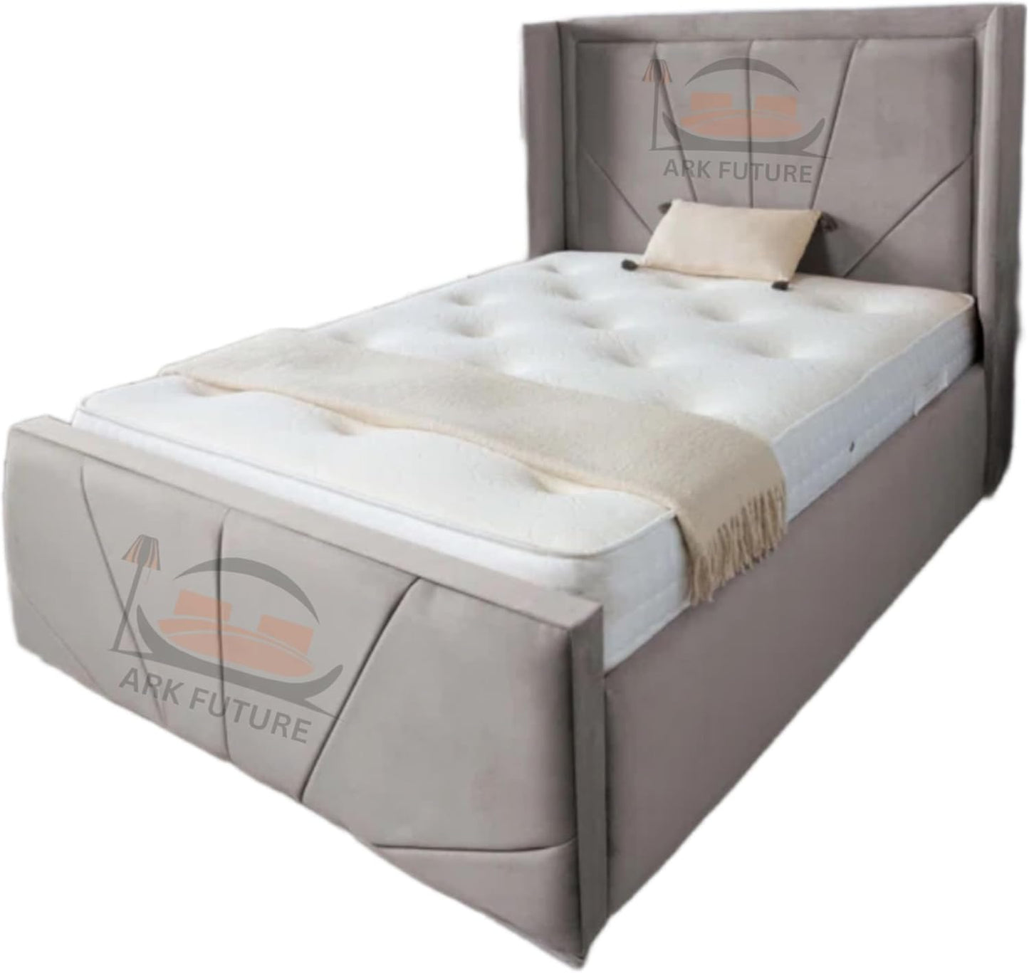 Subrise Upholstered Ottoman Bed – Lift-Up, Storage, Modern Fabric