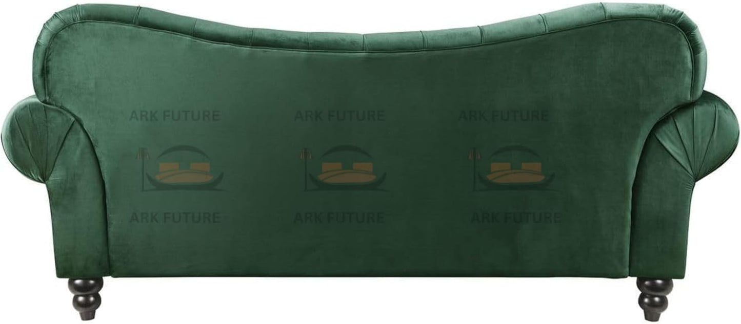 Siena Italian Chesterfield Green Velvet Sofa – Tufted Luxury for Living Room, Bedroom & Office