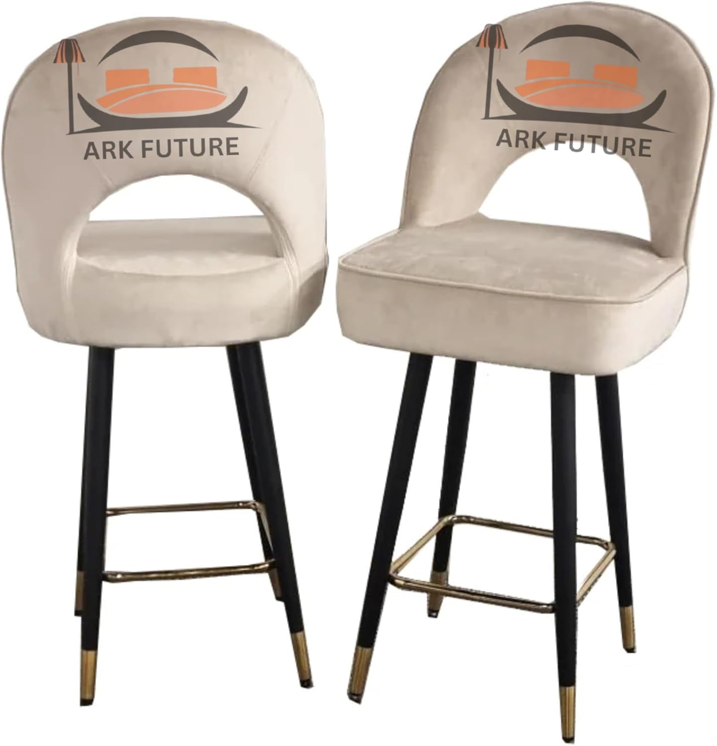 Astra Cream Leather Barstool Swivel Chair - Modern Adjustable Height