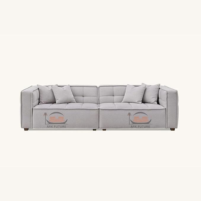 Murray Sofa Range - Modern Modular 4+3 Seater in Putty Boucle