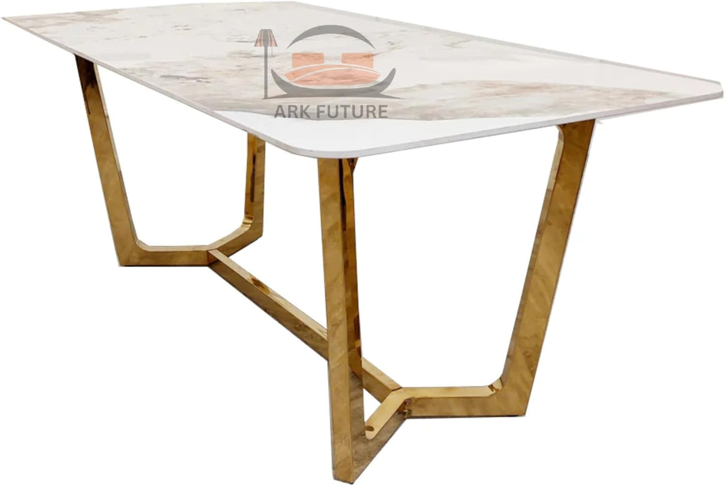Lucien 1.8m Gold Dining Table – Pandora Sintered Stone & Gold Base
