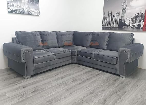Madox Luxury 5 Seater Plush Velvet Corner Sofa