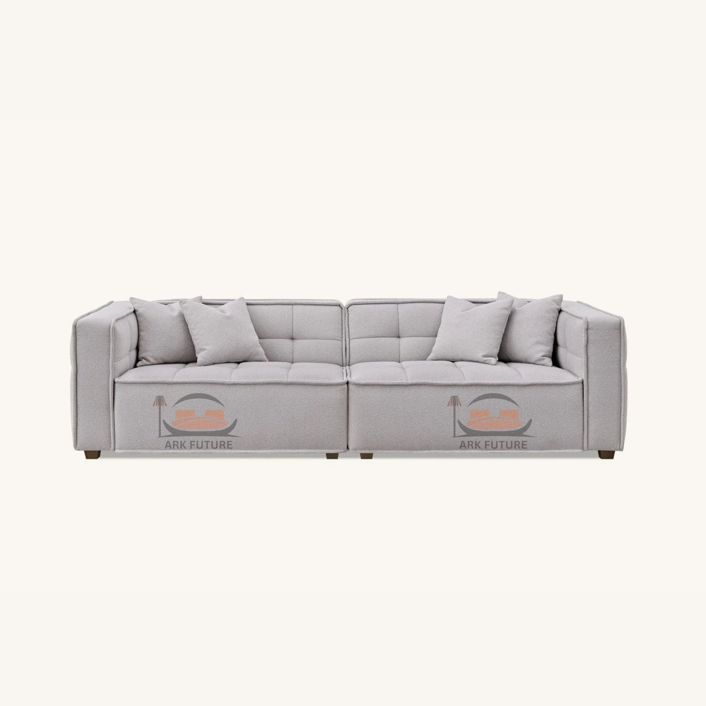 Murray Modular Sofa Set in Putty Boucle with Removable Cushions
