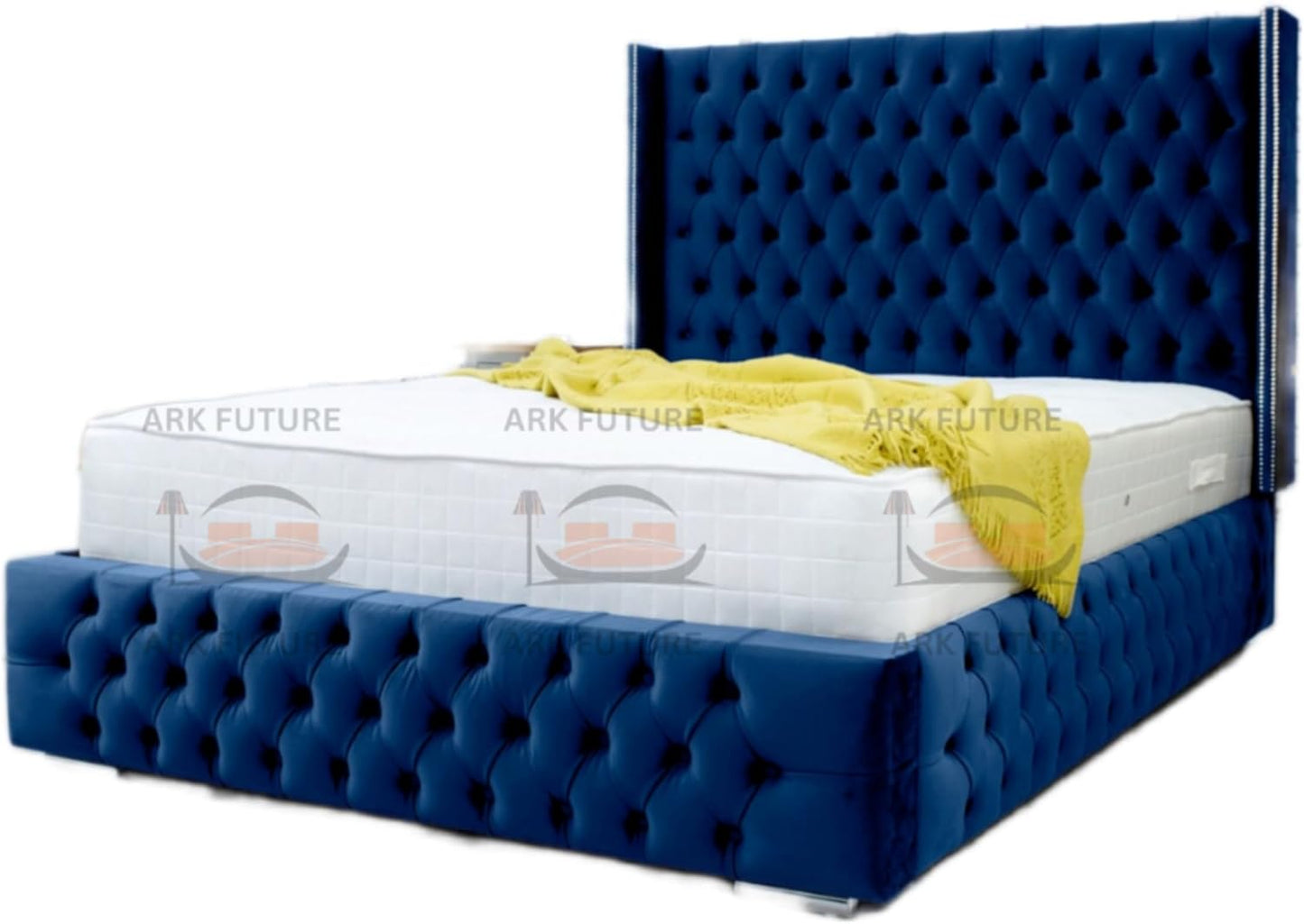 Dino Plush 4-Inch Bed Frame with Winged Headboard