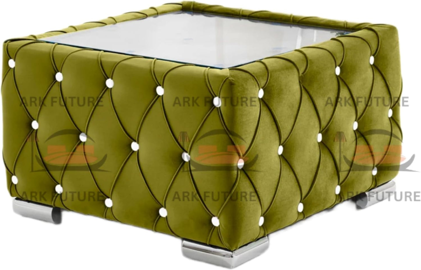 Verona Plush Velvet Square Footstool β Stylish & Comfortable