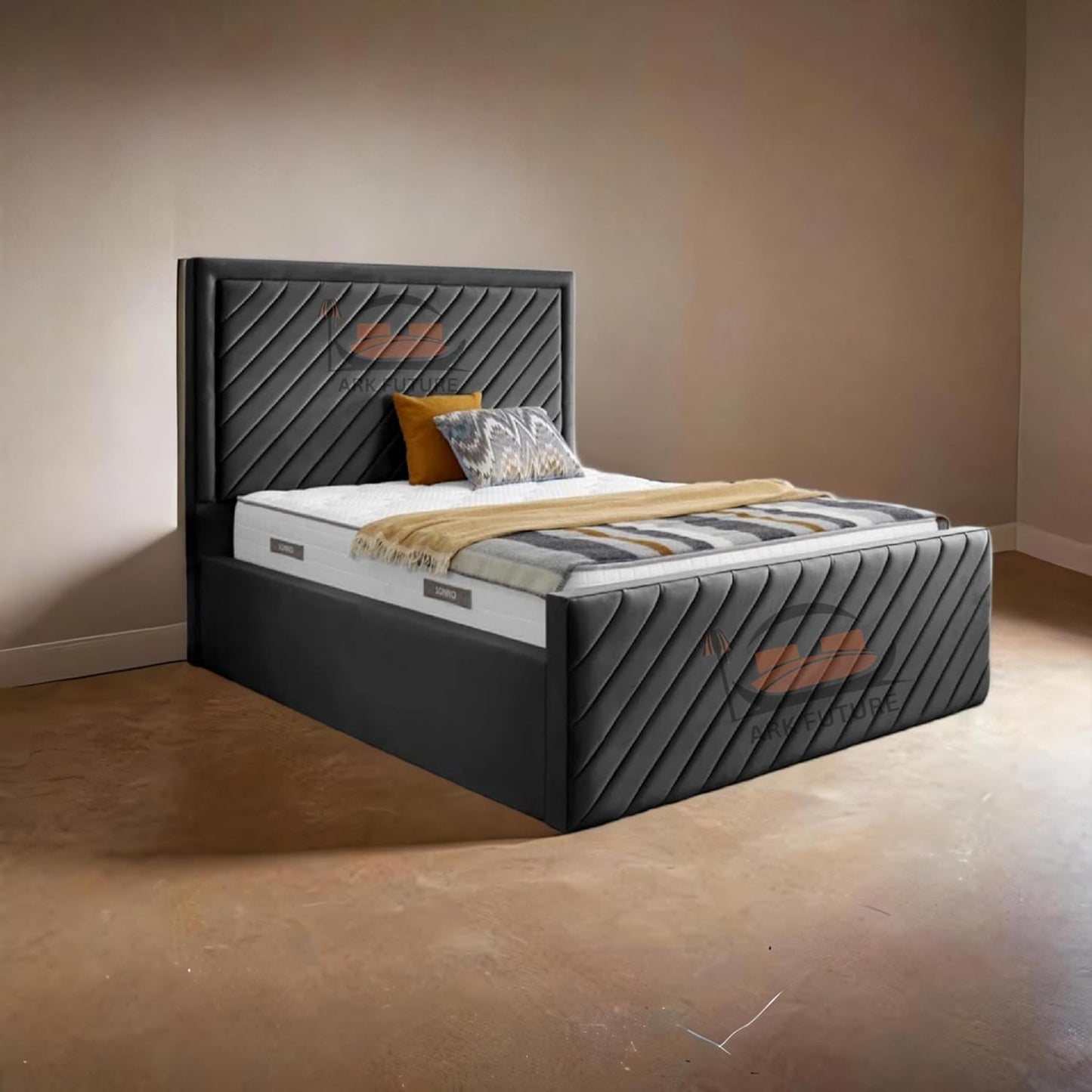 Moorcroft Upholstered Bed Frame with Plush Upholstery and Elegant Design