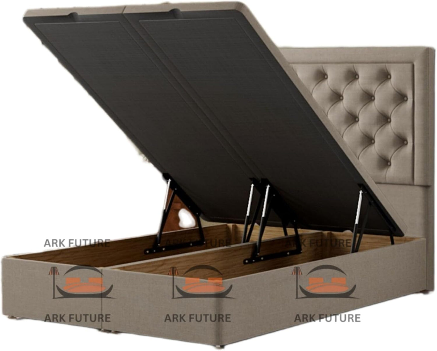 Ottoman Upholstered Storage Bed with Gas Lift – Modern & Durable