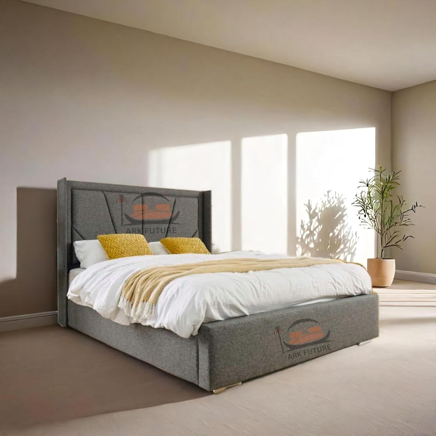 Eleganza Harry Upholstered Bed Frame – Chic, Minimalist Design
