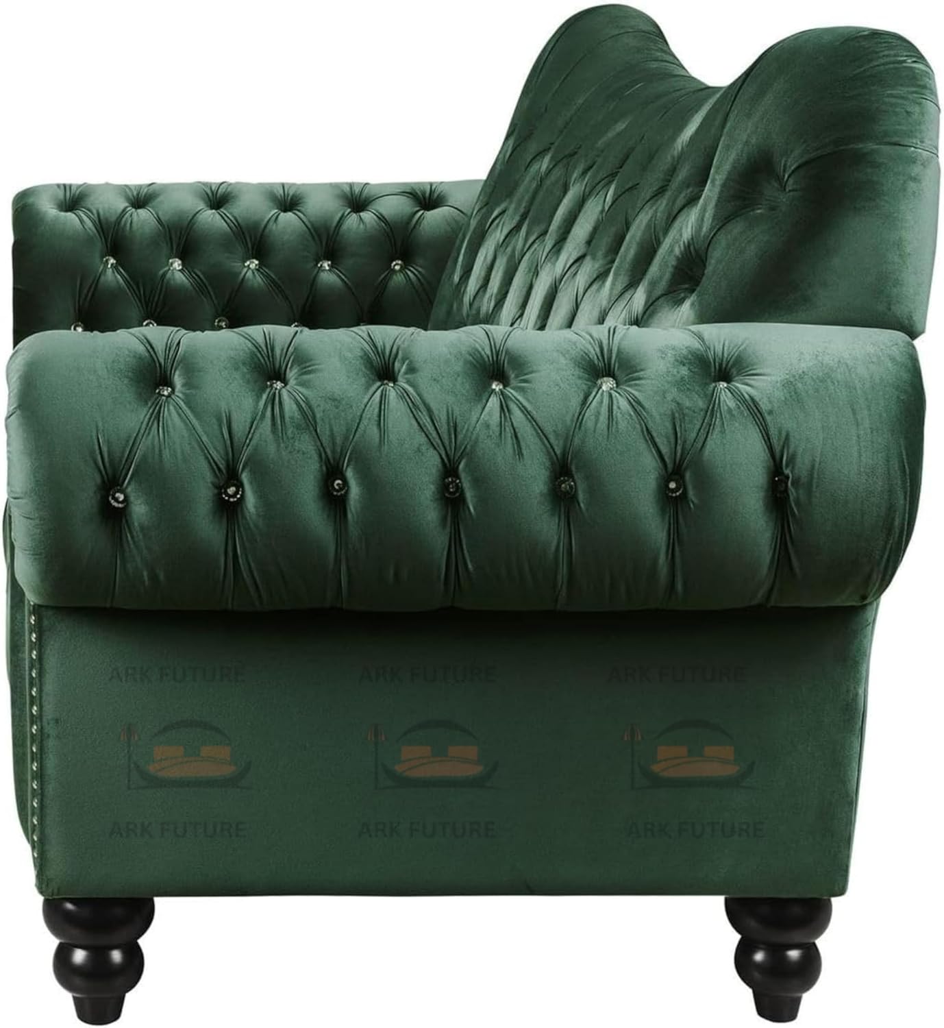 Siena Italian Chesterfield Green Velvet Sofa – Tufted Luxury for Living Room, Bedroom & Office