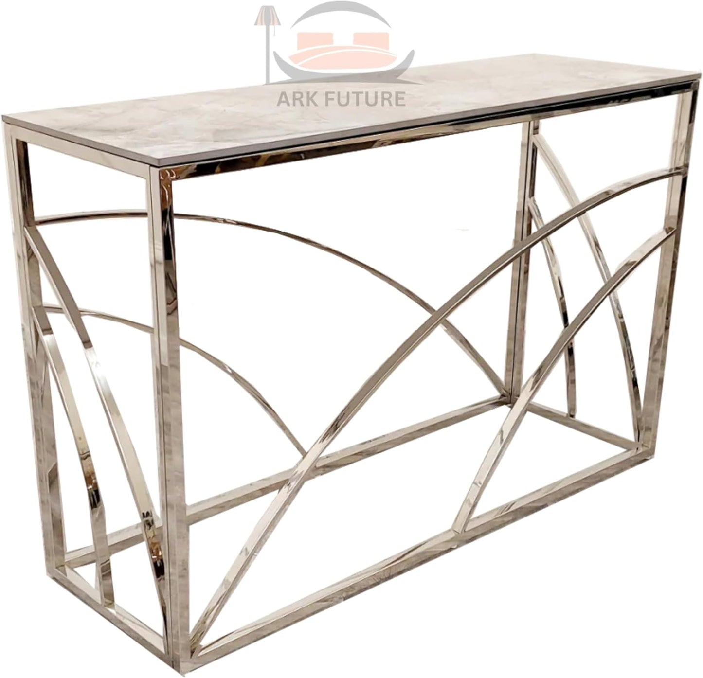 Stella Chrome Coffee Table with Grey Sintered Stone Top