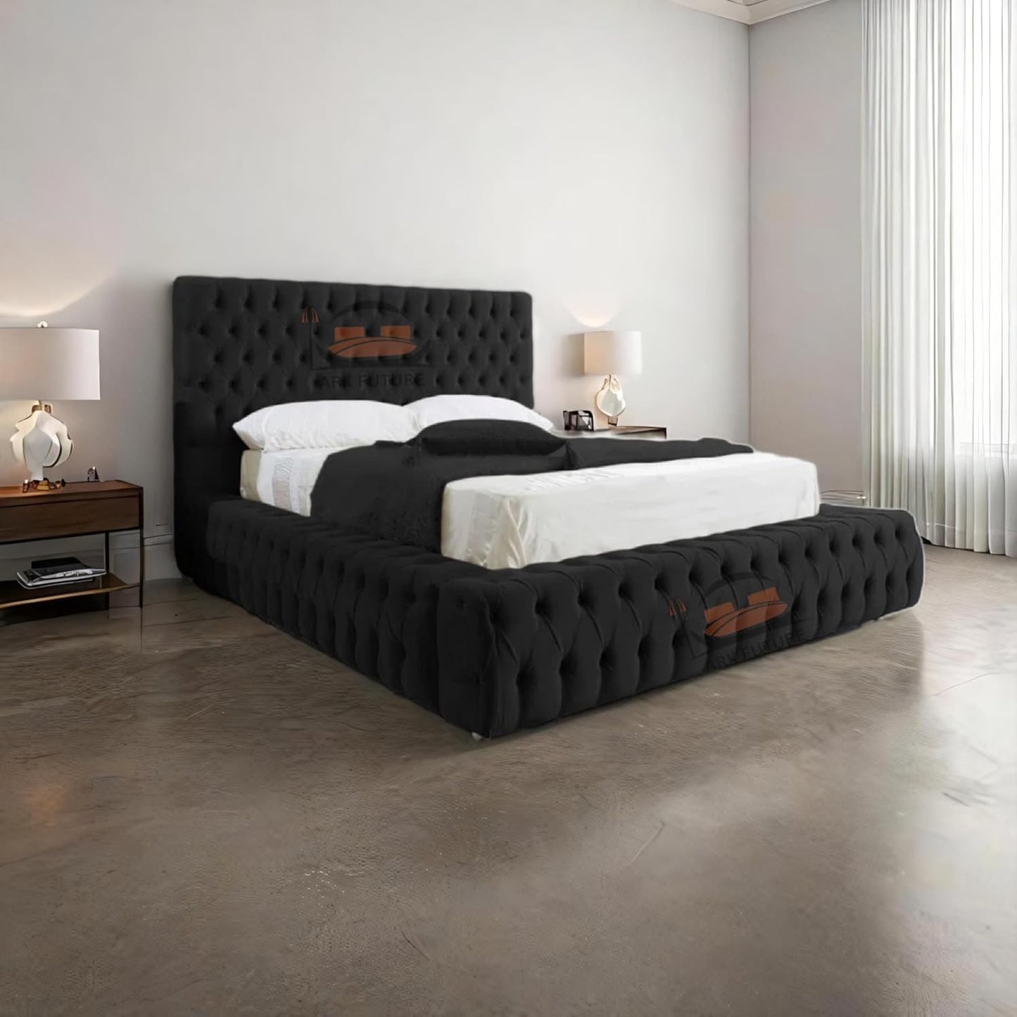 Celeste Upholstered Ottoman Bed Frame with Storage