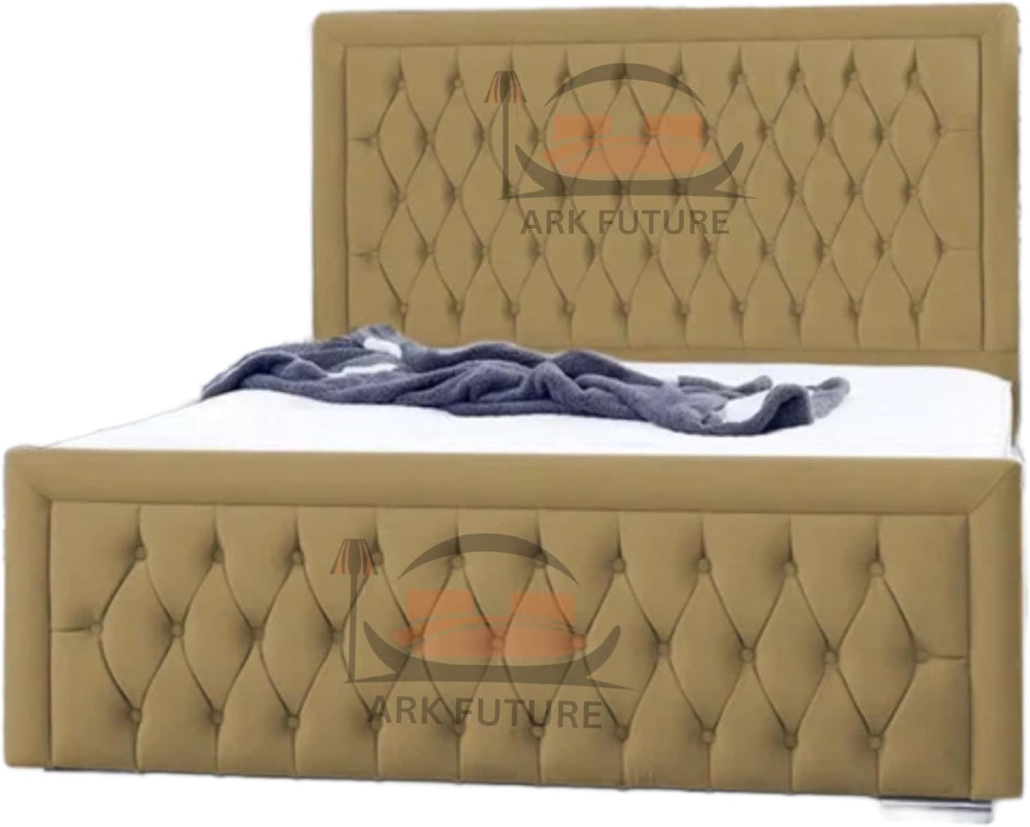 Celeste Upholstered Ottoman Bed – Velvet/Fabric Finish, Storage, Easy Lift, Stylish Headboard