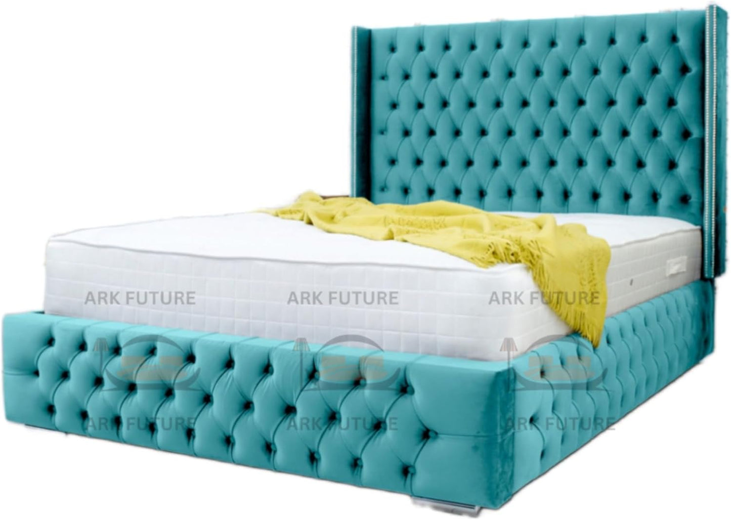 Dino Plush 4-Inch Bed Frame with Winged Headboard