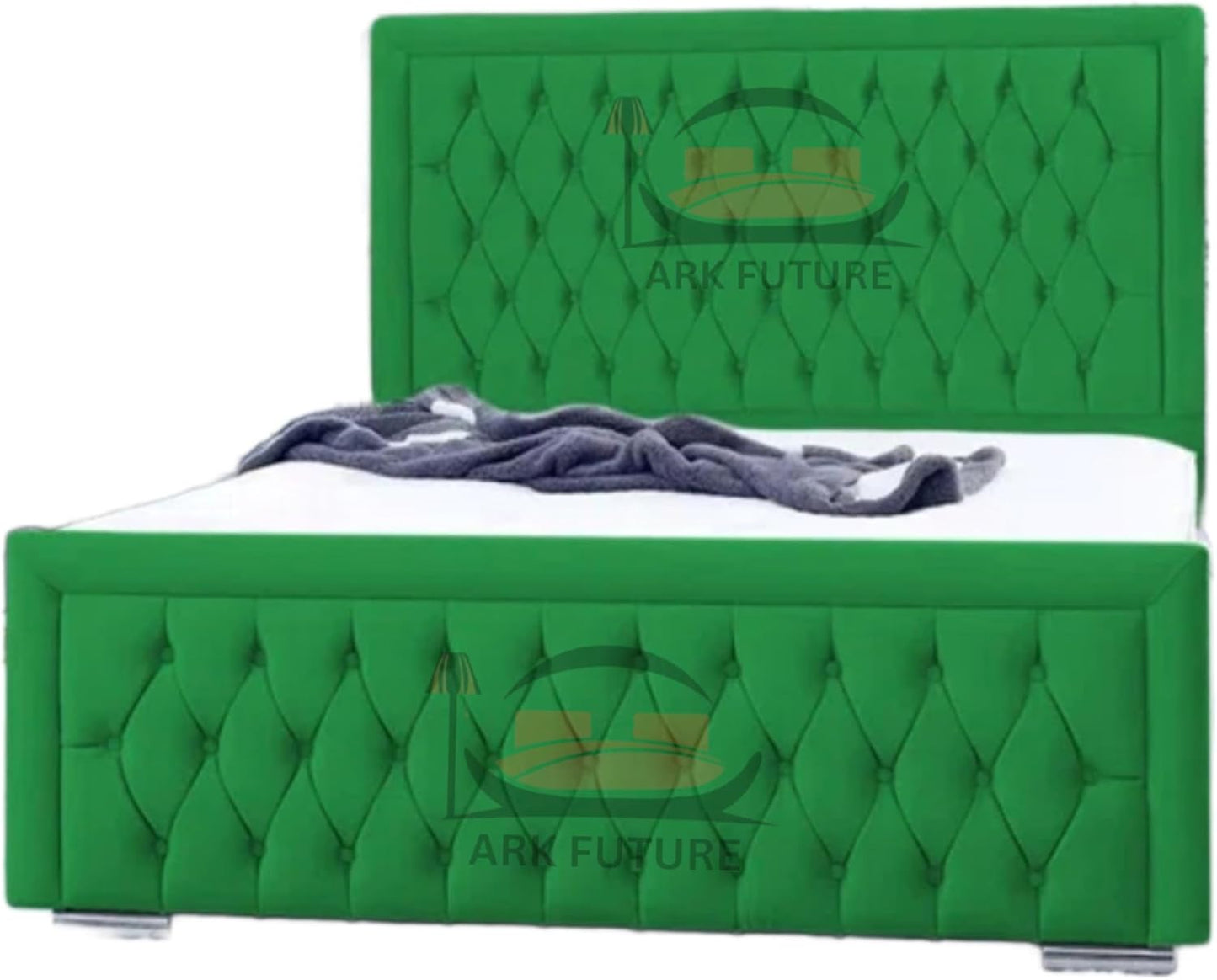 Celeste Upholstered Ottoman Bed – Velvet/Fabric Finish, Storage, Easy Lift, Stylish Headboard
