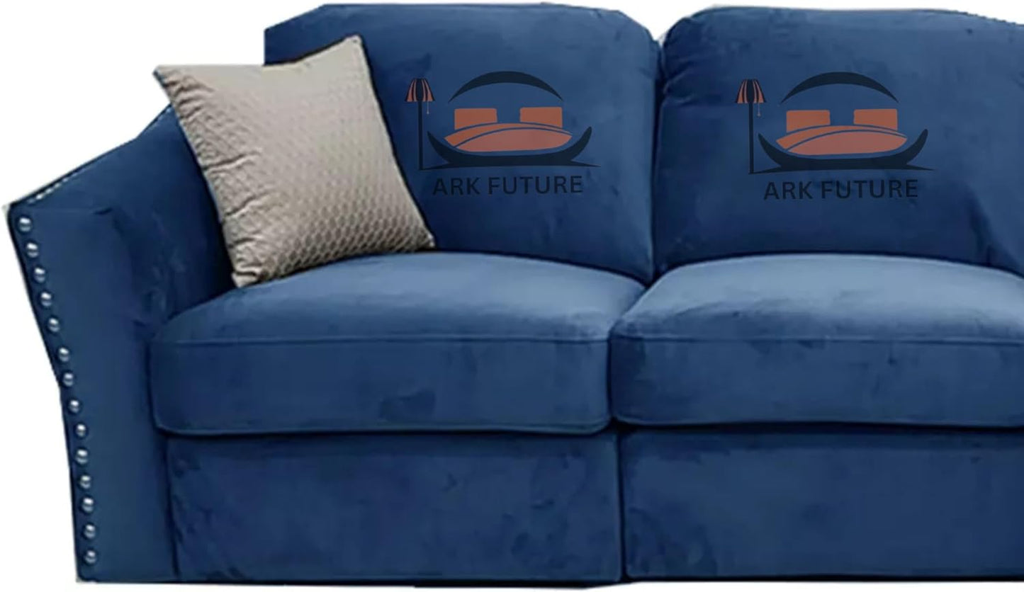 Lincoln 4-Piece Modular Corner Sofa, Velvet Upholstery, Spacious Seating.