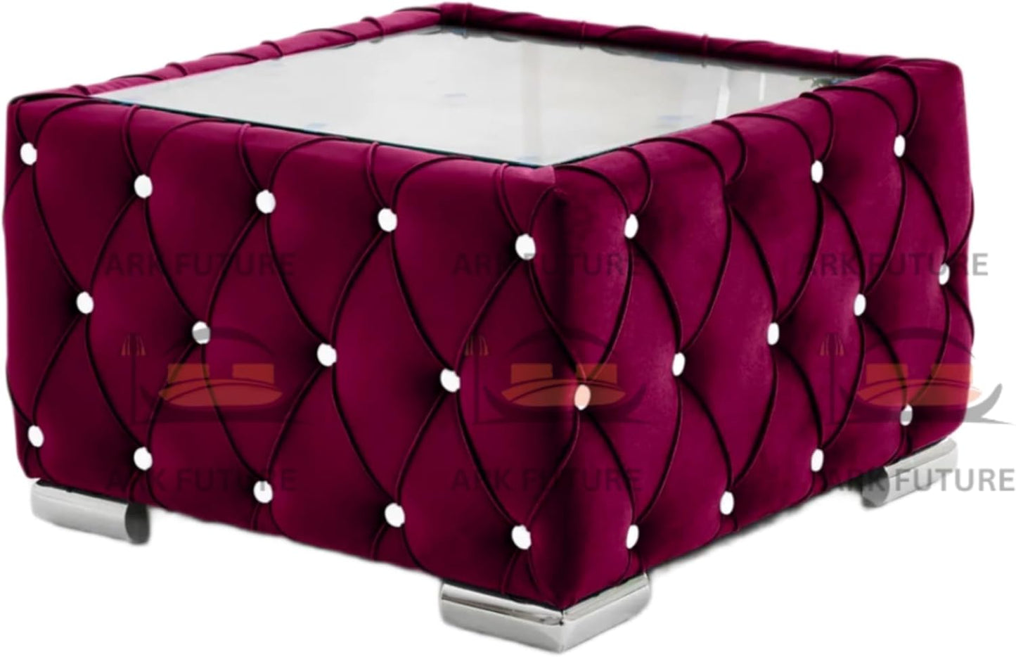 Verona Plush Velvet Square Footstool β Stylish & Comfortable