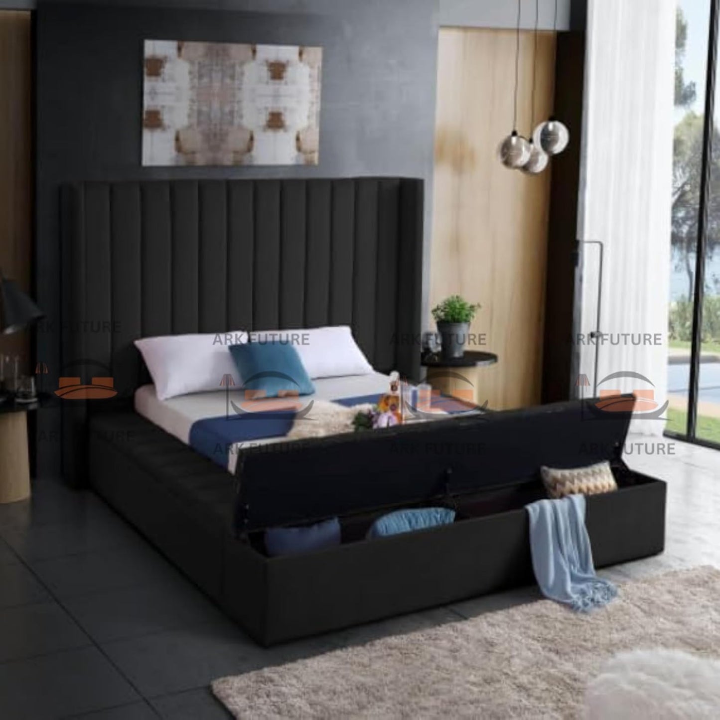 Ariana Luxury Modern Bed – Stylish Design, Sturdy Build, Comfortable Support