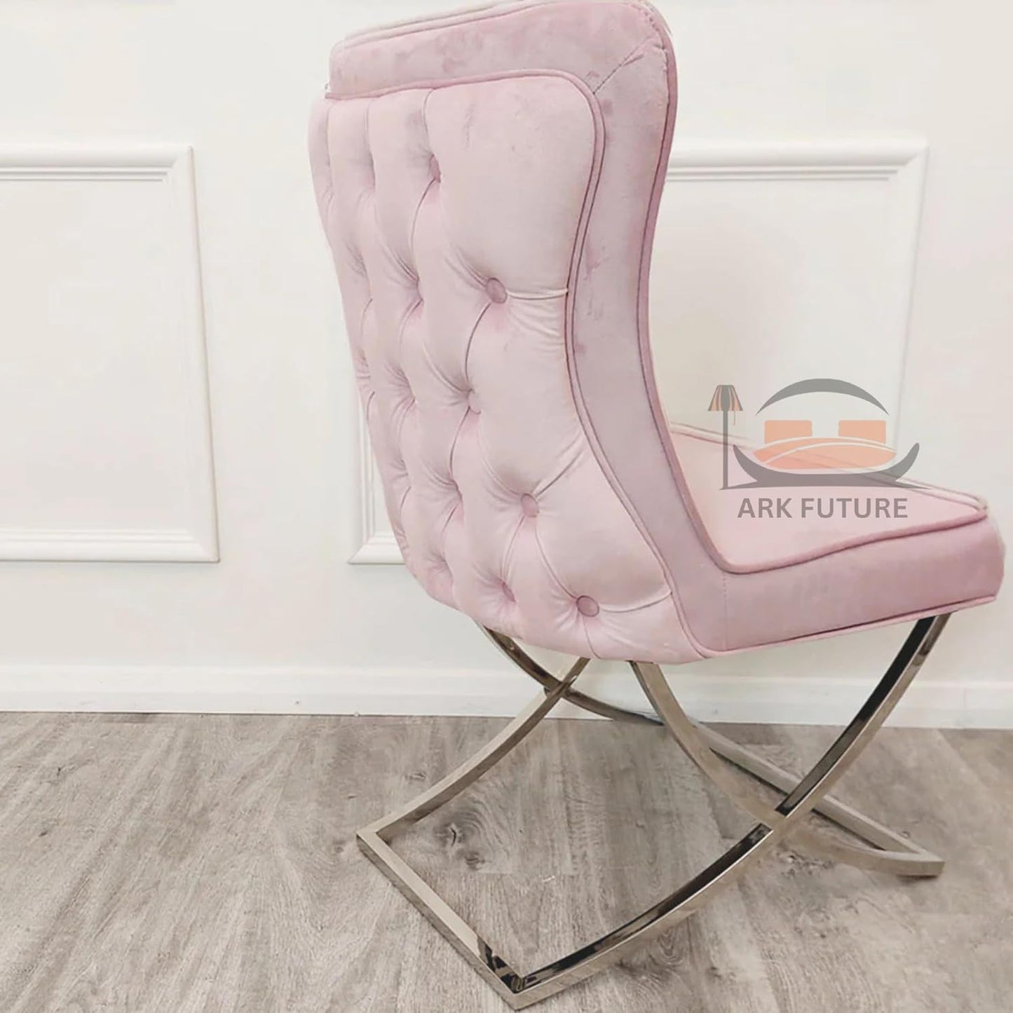 Sandhurst Pink Velvet Dining Chair – Set of 4