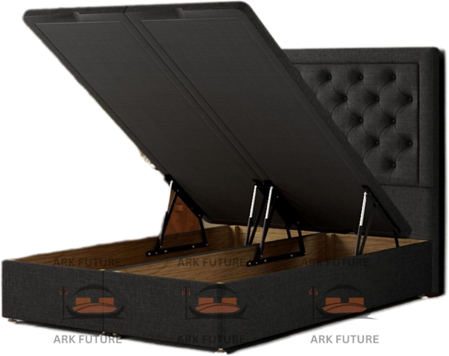 Ottoman Upholstered Storage Bed with Gas Lift – Modern & Durable