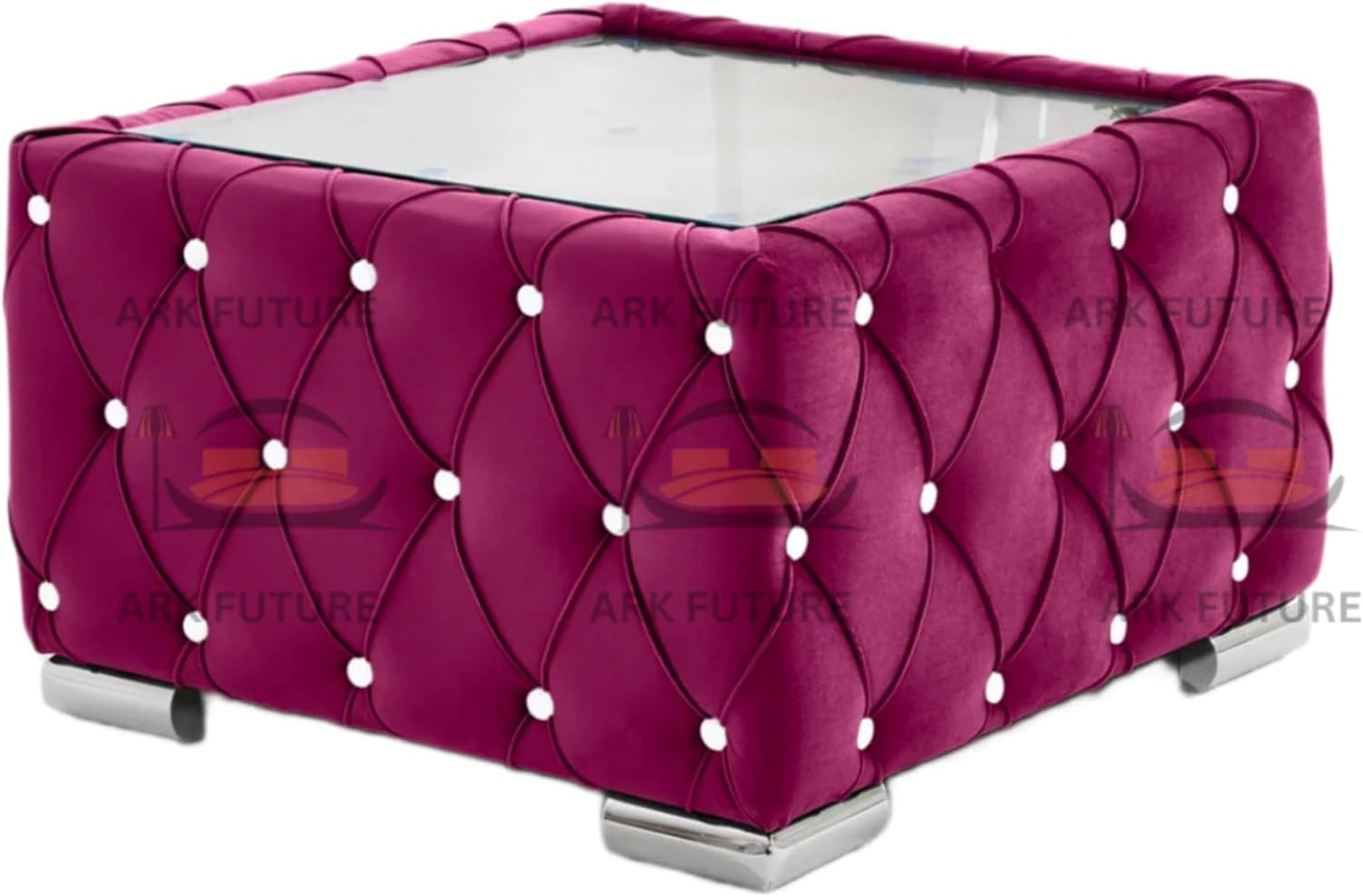 Verona Plush Velvet Square Footstool β Stylish & Comfortable