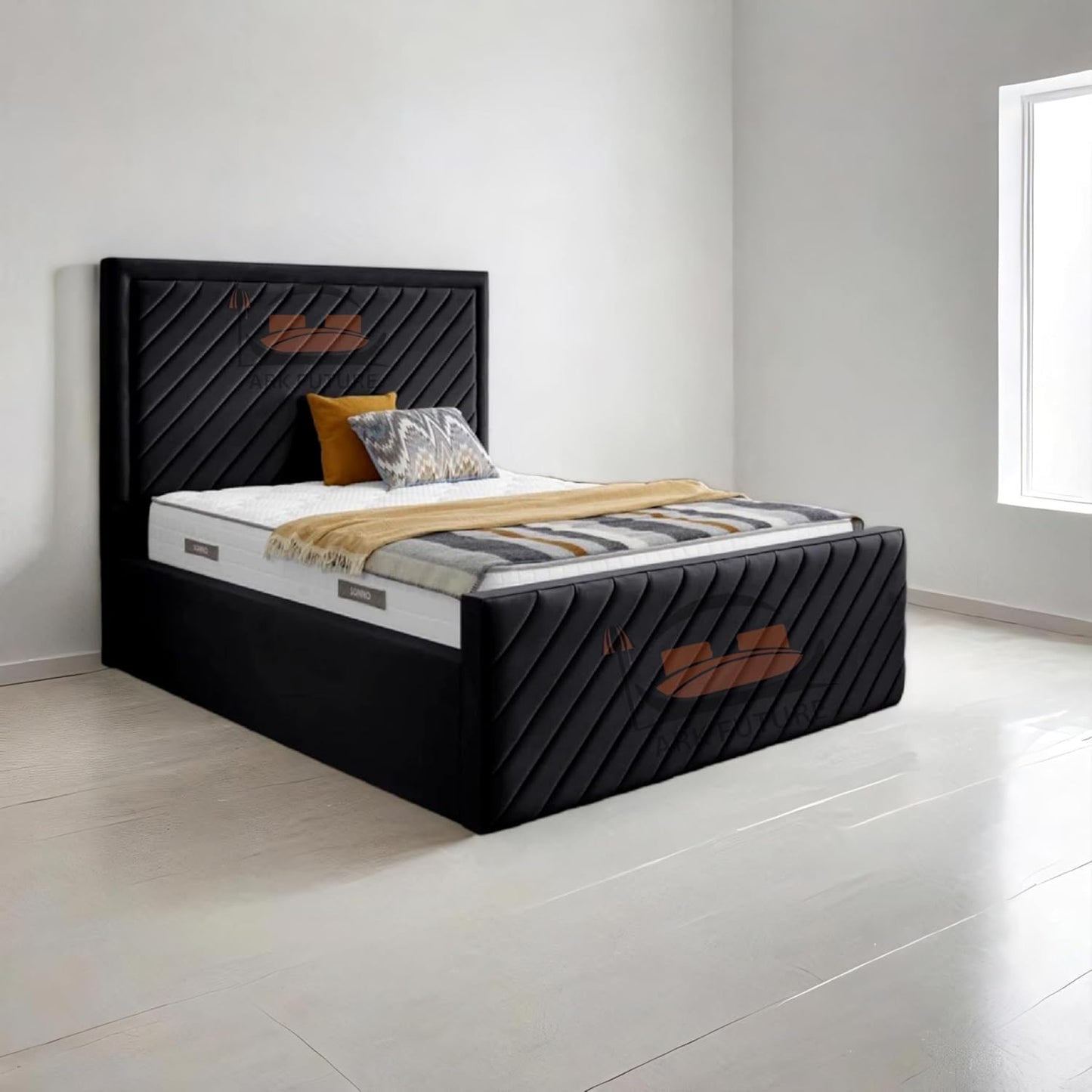 Moorcroft Upholstered Bed Frame with Plush Upholstery and Elegant Design