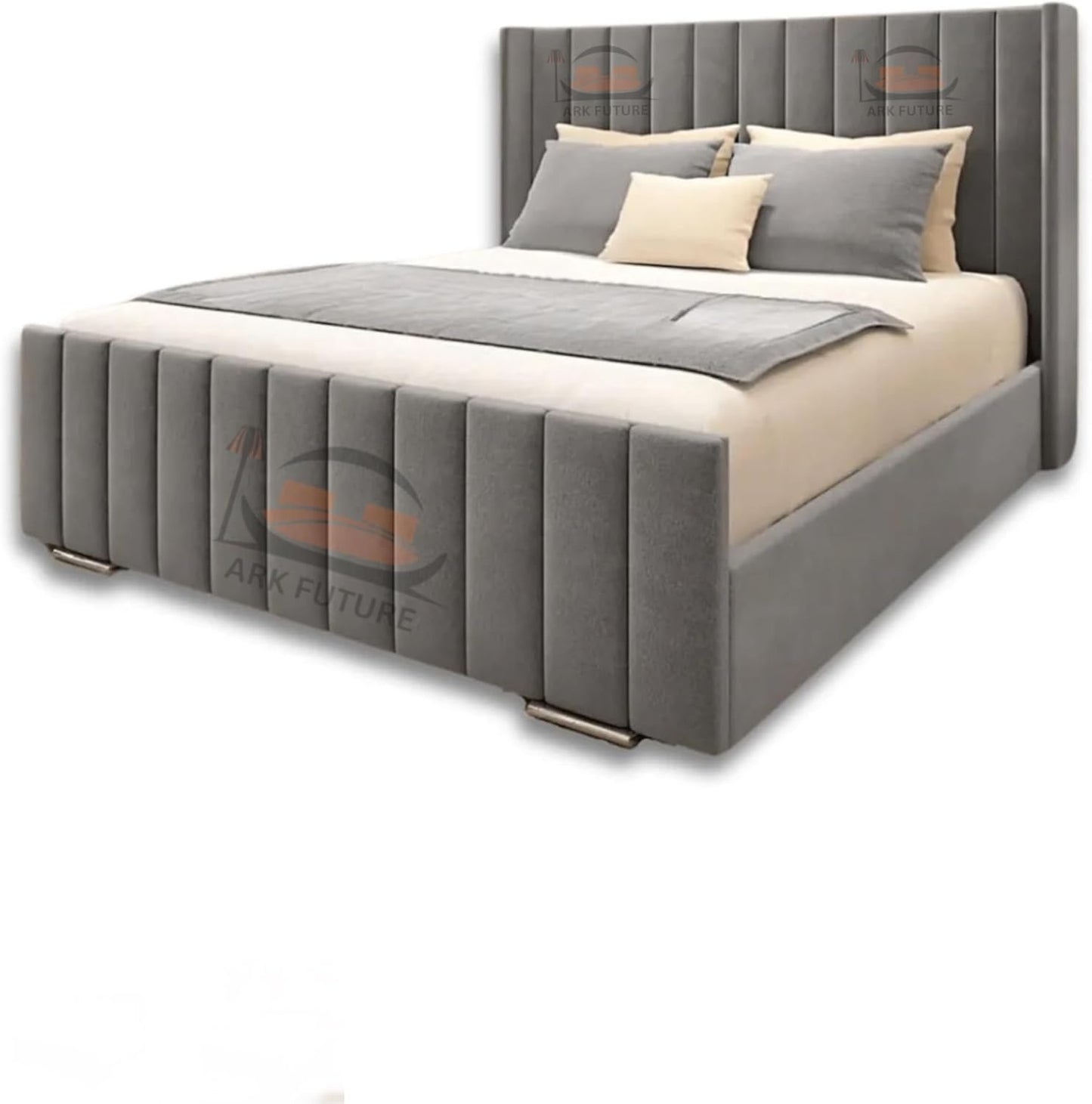 Hampton Deluxe Upholstered Bed Frame – Sturdy & Elegant Design