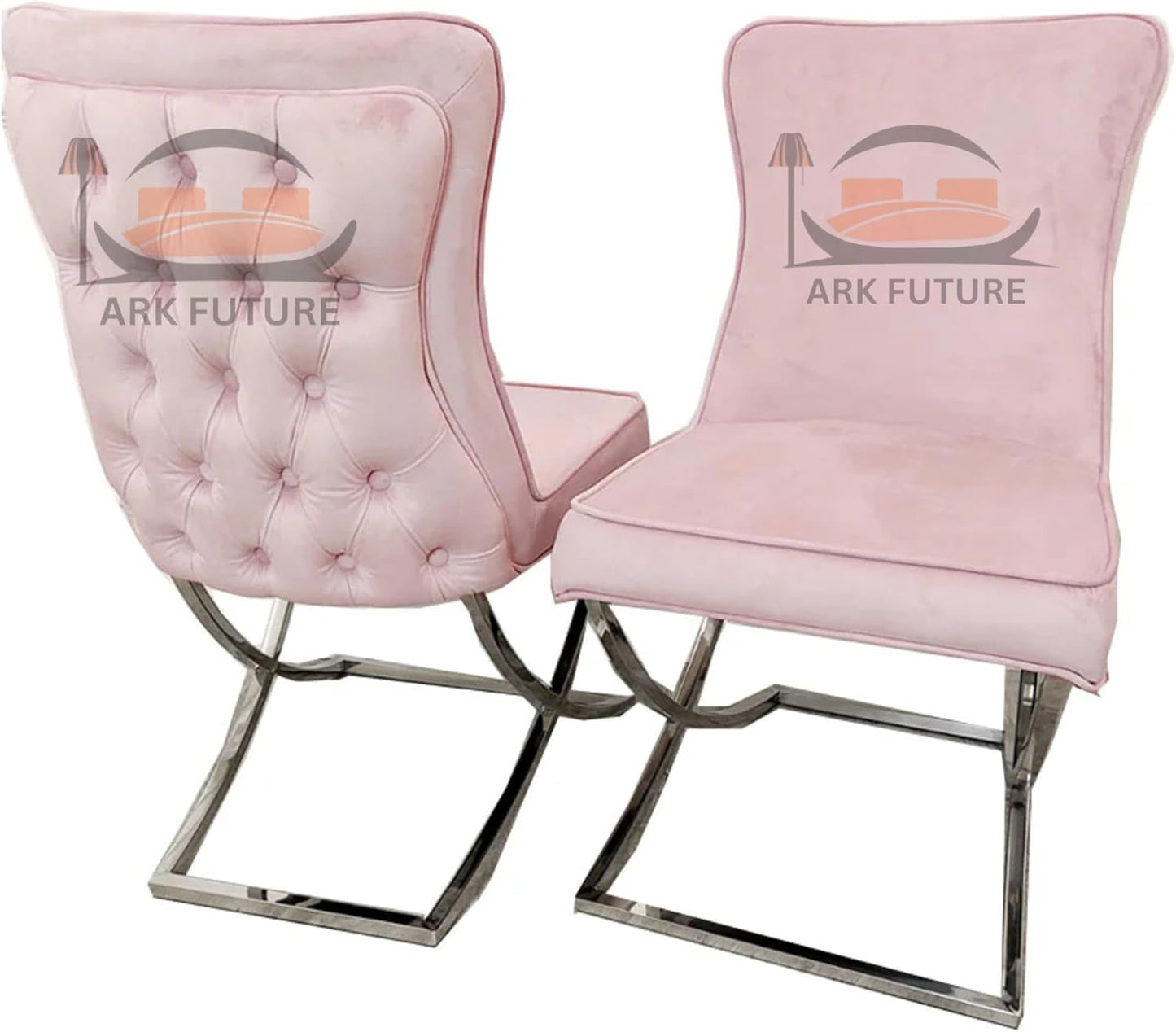 Sandhurst Pink Velvet Dining Chair – Set of 4