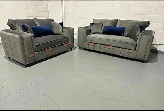 Madrid 3Plus 2 Seater Sofa Set in Plush Velvet Upholstered