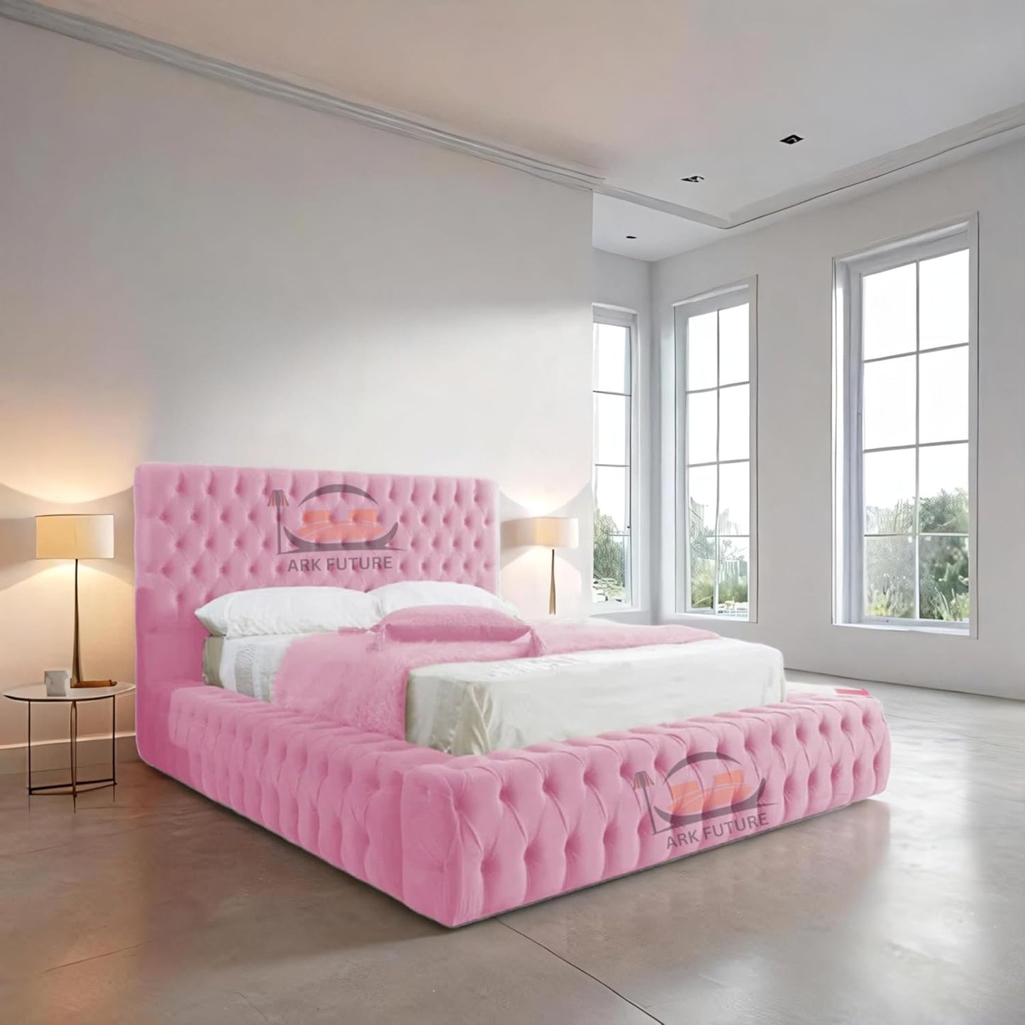 Celeste Upholstered Ottoman Bed Frame with Storage