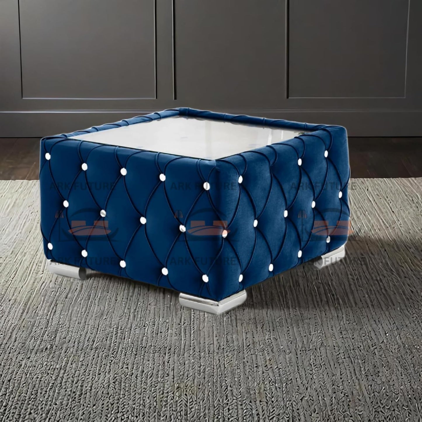 Verona Plush Velvet Square Footstool β Stylish & Comfortable