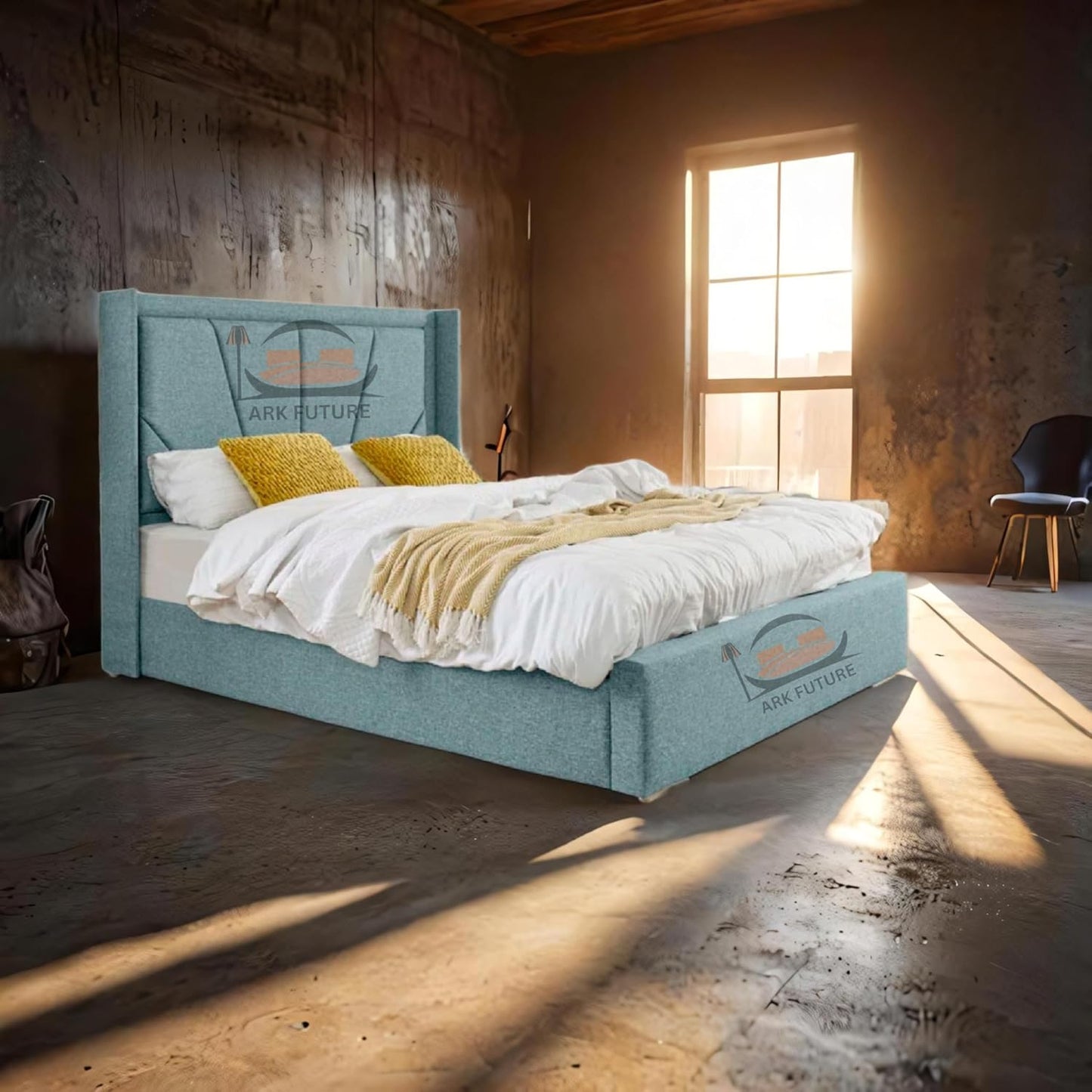Eleganza Harry Upholstered Bed Frame – Chic, Minimalist Design