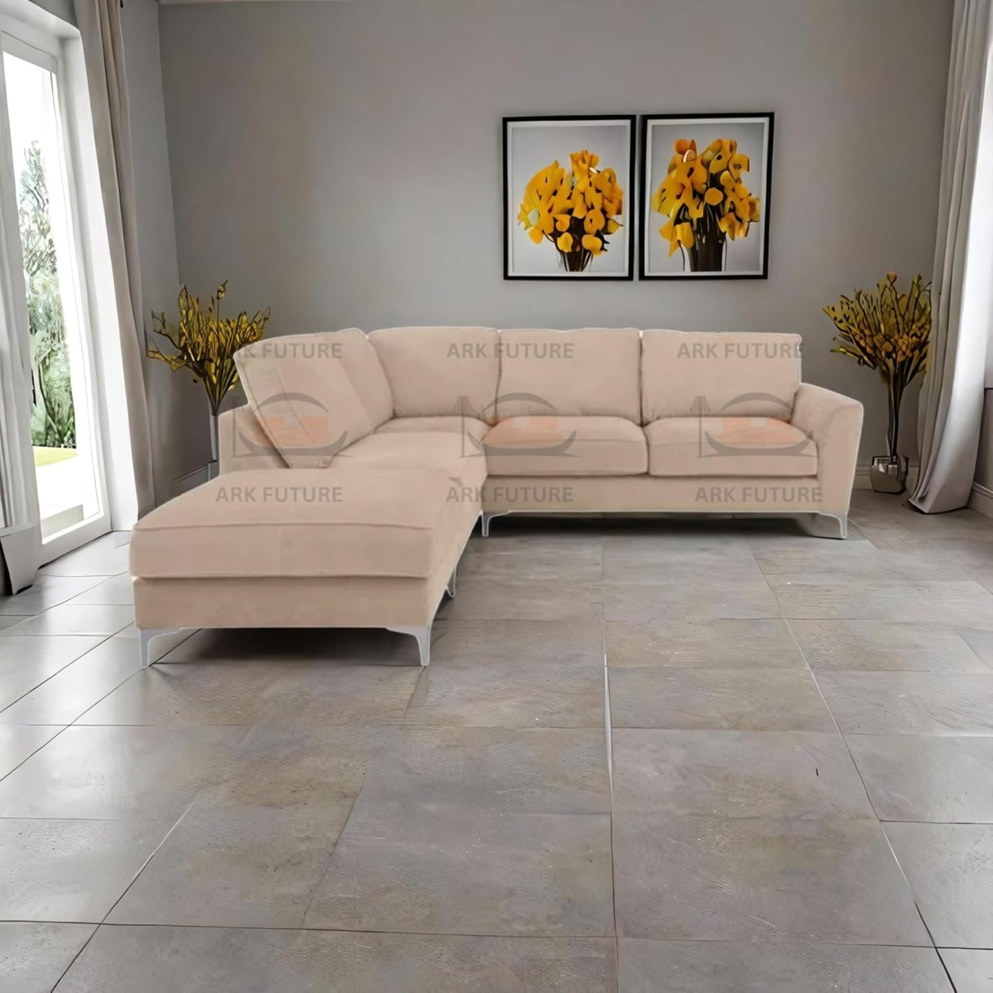 Sovereign Classic Fabric Corner Sofa – Modern L-Shaped Couch